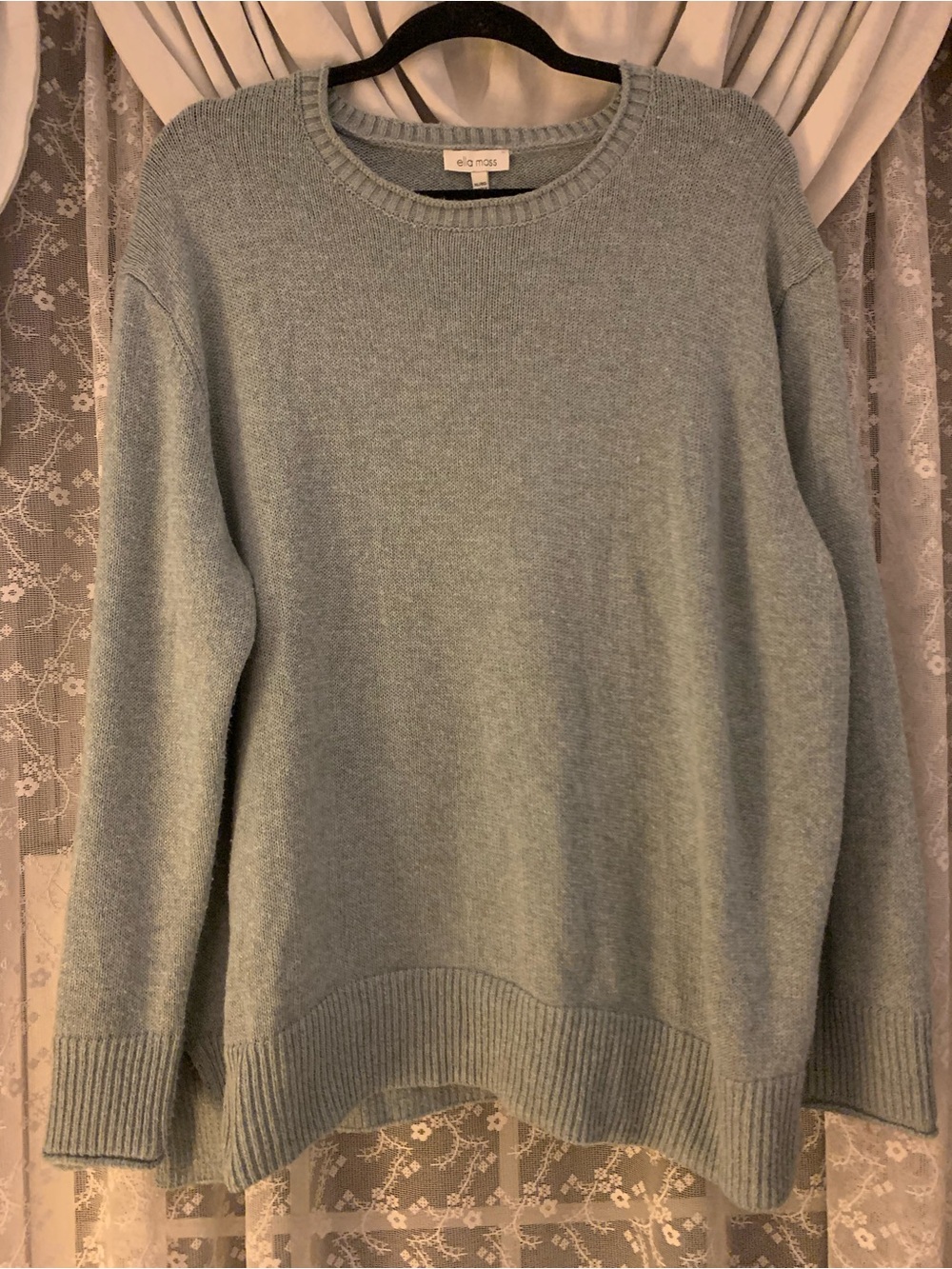 Ella Moss Light Seafoam Green Crewneck Sweater